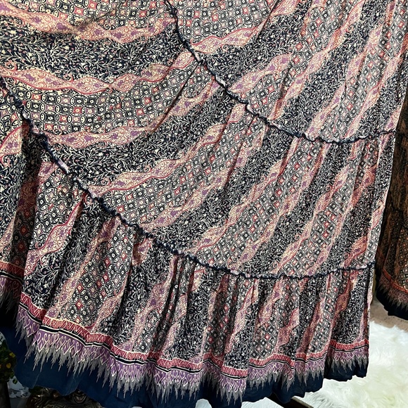 EUC ✵☽Free People☾✵ Strapless <Easy Come ... Go> Tiered Boho Maxi Dress | Medium - Picture 9 of 15